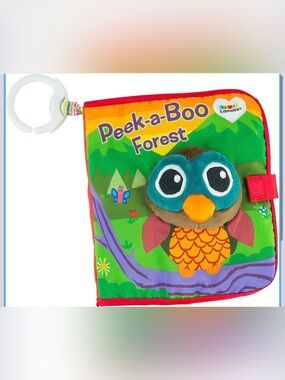 NWT LAMAZE Peek-a-boo forest soft book w/clip